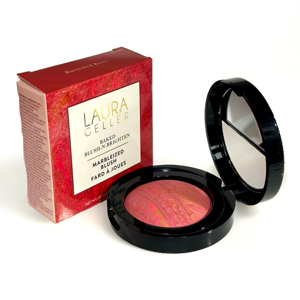 *NEW* LAURA GELLER BAKED BLUSH N BRIGHTEN MARBELIZED BLUSH BURNISHED BERRY